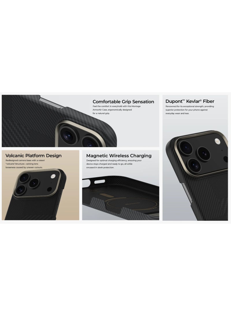 بينكس جراب Benks المميز بتصميم مونتاج آرت لهاتف iPhone 17 Pro Max، متوافق مع زر التحكم بالكاميرا، ومتوافق مع MagSafe، جراب حماية عسكري مصنوع من ألياف كيفلر من دوبونت - Image 3